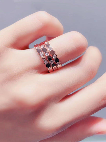 [Resenly Jewelry]BEE LOVE RING PINK GOLD DIAMOND
