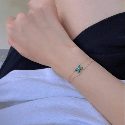 [Resenly Jewelry]JEUX BRACELET MALACHITE PINK GOLD 1 DIAMOND