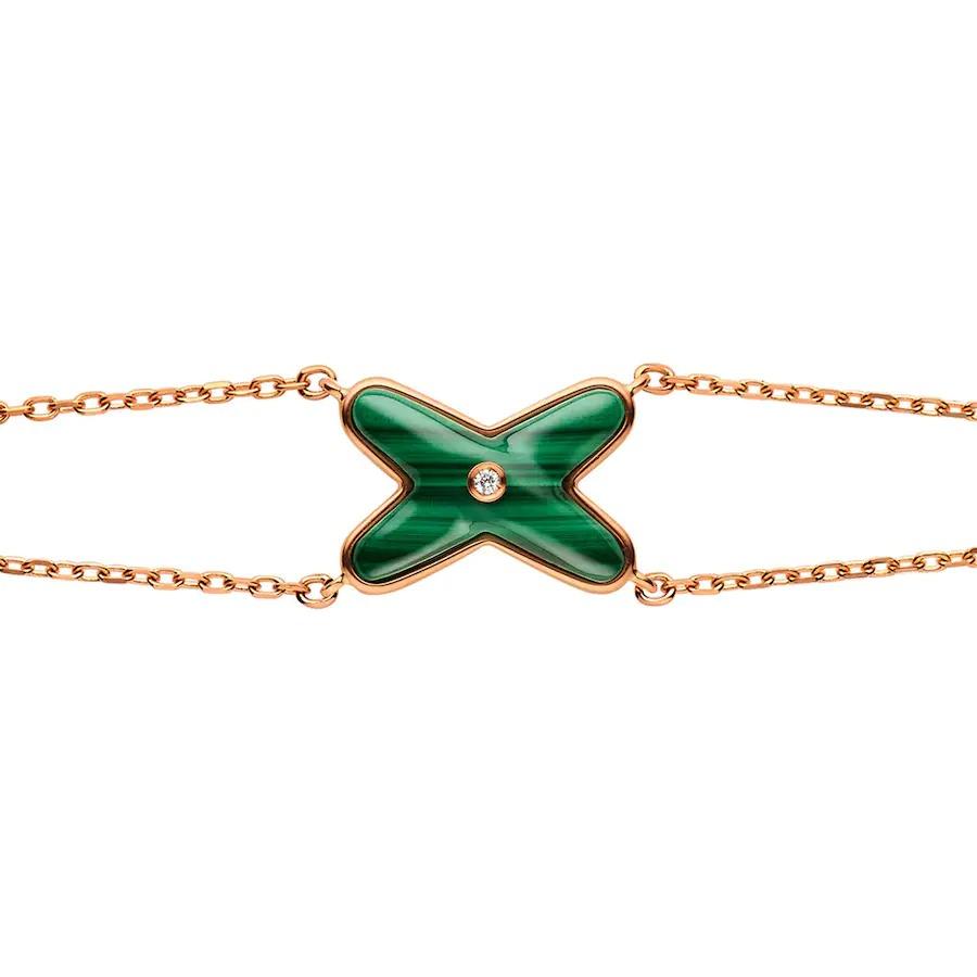 [Resenly Jewelry]JEUX BRACELET MALACHITE PINK GOLD 1 DIAMOND