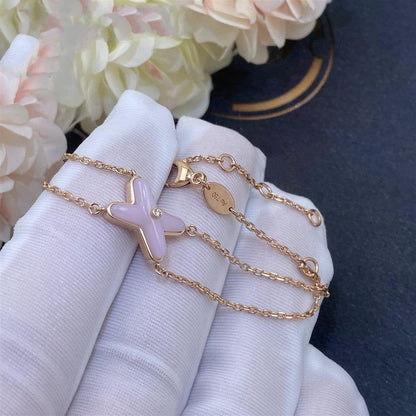 [Resenly Jewelry]JEUX BRACELET PINK MOP PINK GOLD 1 DIAMOND