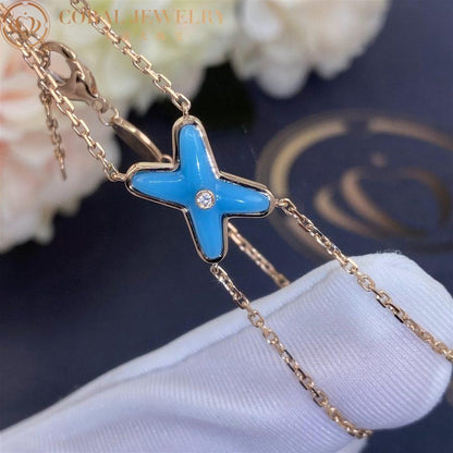 [Resenly Jewelry]JEUX BRACELET TURQUOISE PINK GOLD 1 DIAMOND