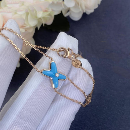 [Resenly Jewelry]JEUX BRACELET TURQUOISE PINK GOLD 1 DIAMOND