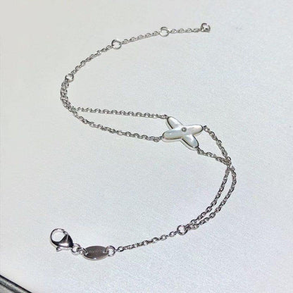 [Resenly Jewelry]JEUX BRACELET WHITE MOP SILVER 1 DIAMOND