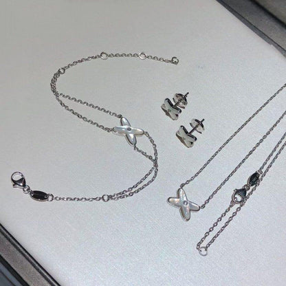[Resenly Jewelry]JEUX BRACELET WHITE MOP SILVER 1 DIAMOND