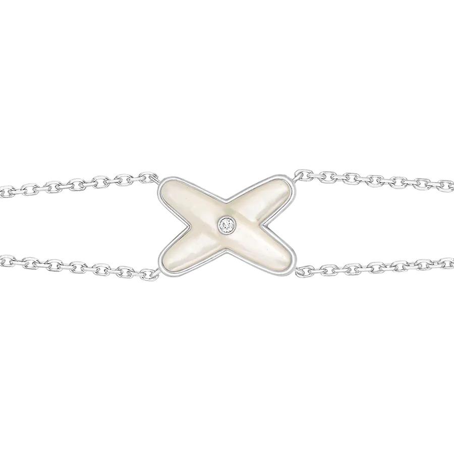 [Resenly Jewelry]JEUX BRACELET WHITE MOP SILVER 1 DIAMOND