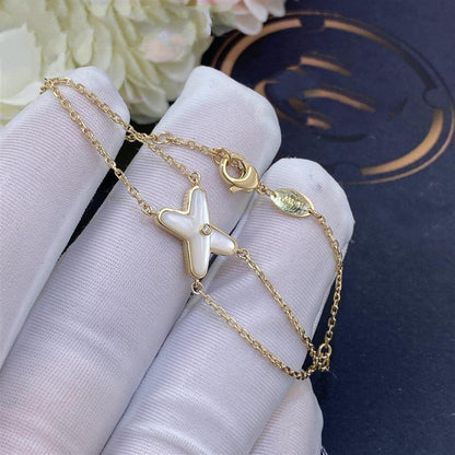[Resenly Jewelry]JEUX BRACELET WHITE MOP GOLD 1 DIAMOND