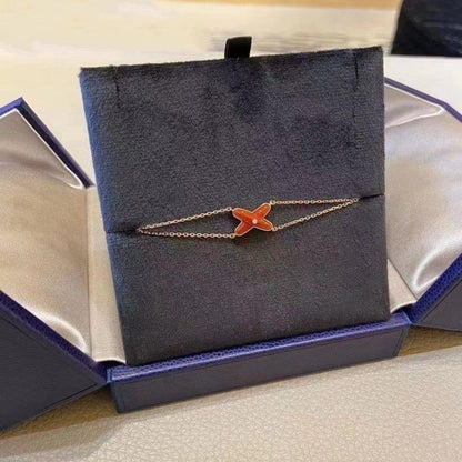[Resenly Jewelry]JEUX BRACELET CARNELIAN PINK GOLD 1 DIAMOND