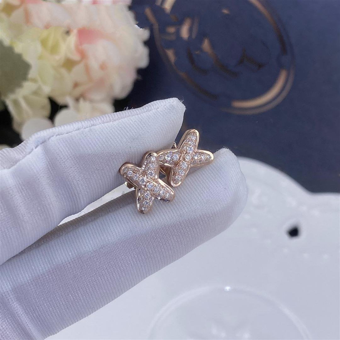 [Resenly Jewelry]JEUX DE PINK GOLD DIAMOND EARRINGS
