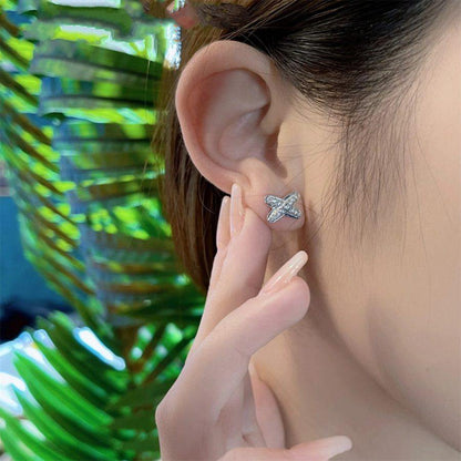[Resenly Jewelry]JEUX DE SILVER DIAMOND EARRINGS