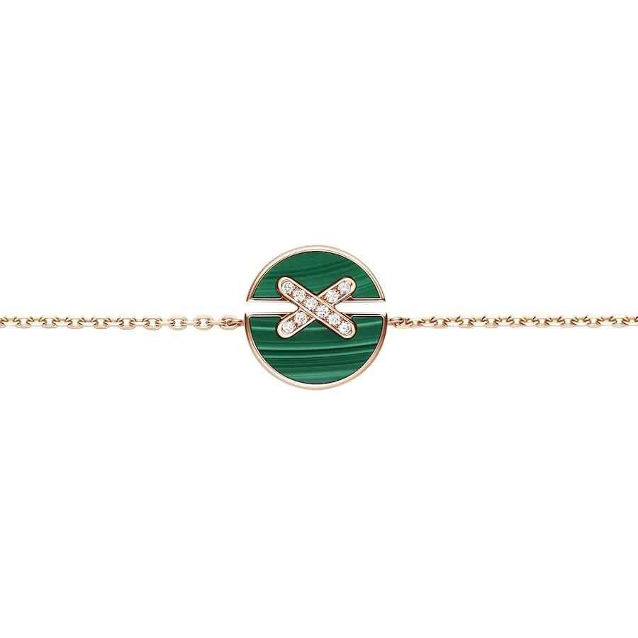 [Resenly Jewelry]JEUX DE BRACELET MALACHITE PINK GOLD DIAMONDS