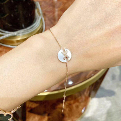 [Resenly Jewelry]JEUX DE BRACELET MOP PINK GOLD DIAMONDS