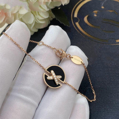 [Resenly Jewelry]JEUX DE BRACELET ONYX PINK GOLD DIAMOND