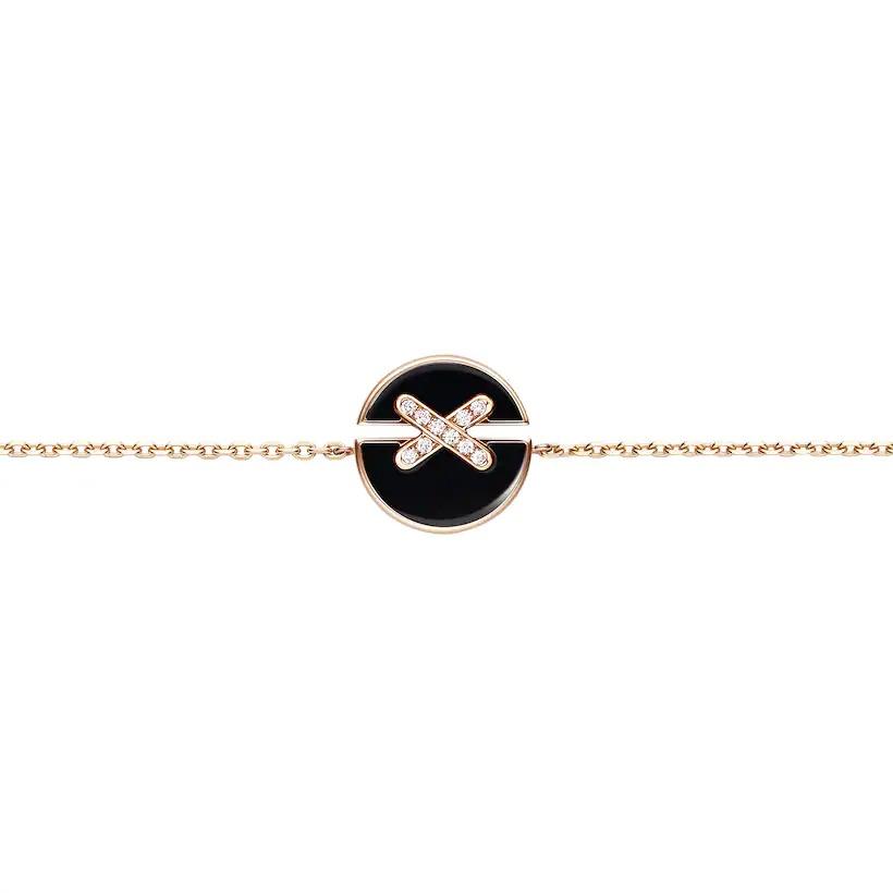 [Resenly Jewelry]JEUX DE BRACELET ONYX PINK GOLD DIAMOND