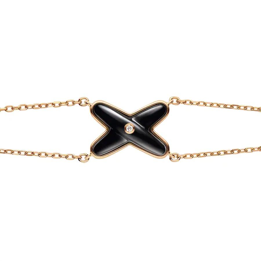 [Resenly Jewelry]JEUX BRACELET ONYX PINK GOLD 1 DIAMOND