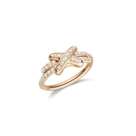 [Resenly Jewelry]JEUX DE RING PINK GOLD DIAMOND