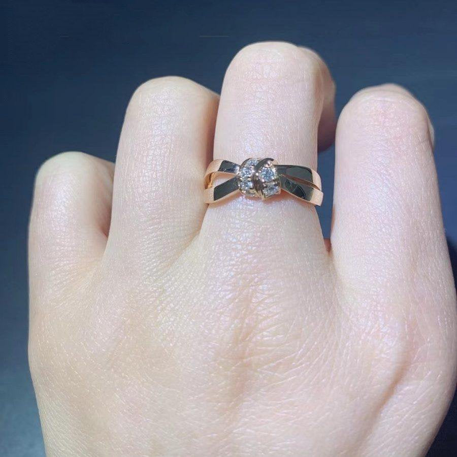 [Resenly Jewelry]LIENS RING PINK GOLD DIAMOND