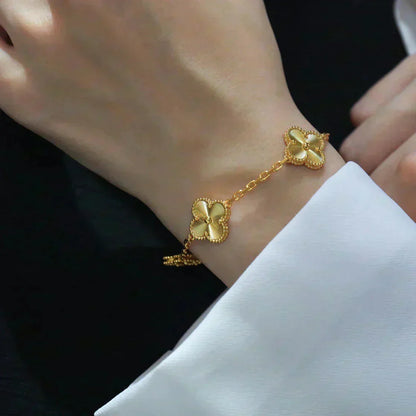 [Resenly Jewelry] CLOVER 5 MOTIF LASER BRACELET COLLECTION