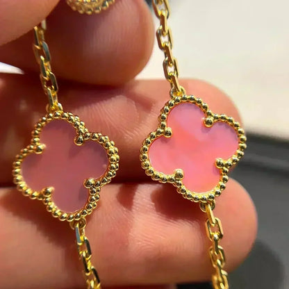 [Resenly Jewelry] CLOVER 5 MOTIFS  PINK MOP BRACELET COLLECTION