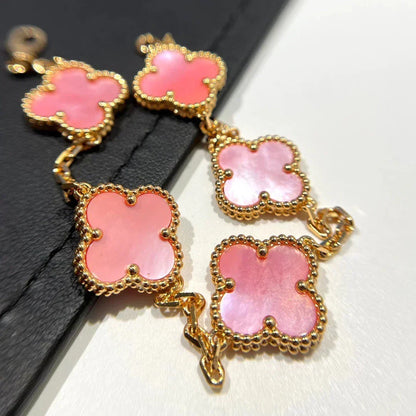 [Resenly Jewelry] CLOVER 5 MOTIFS  PINK MOP BRACELET COLLECTION
