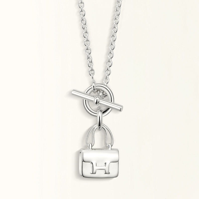 [Resenly Jewelry]POP H PEDANT SILVER NECKLACE