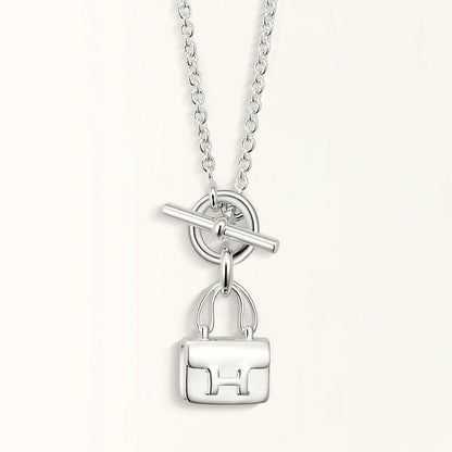 [Resenly Jewelry]POP H PEDANT SILVER NECKLACE