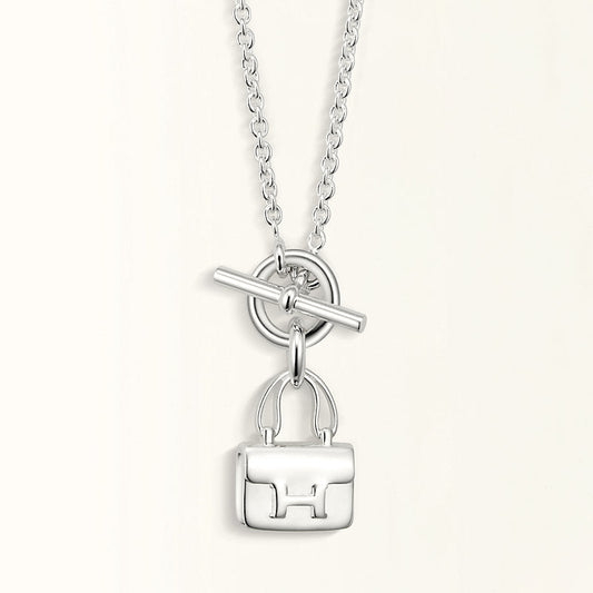 [Resenly Jewelry]POP H PEDANT SILVER NECKLACE