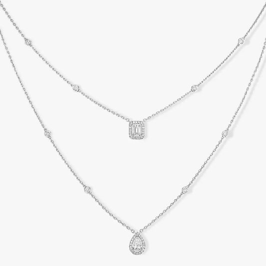 [Resenly Jewelry]Diamond Necklace My Twin 2 Rows