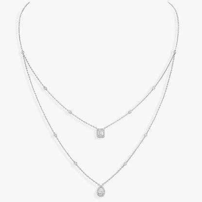 [Resenly Jewelry]Diamond Necklace My Twin 2 Rows