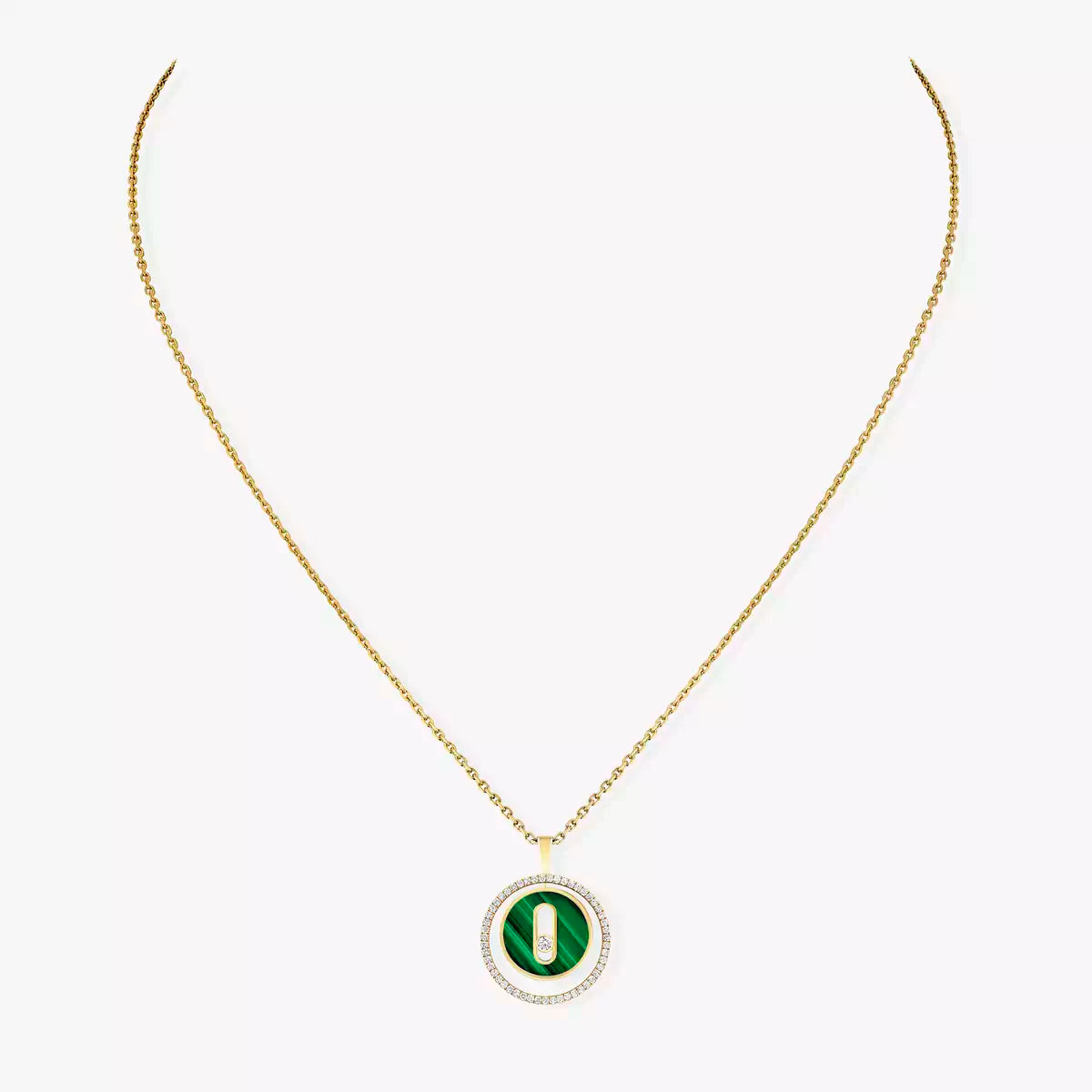 [Resenly Jewelry]Lucky Move Diamond Necklace in Rose Gold and White Mother-of-Pearl