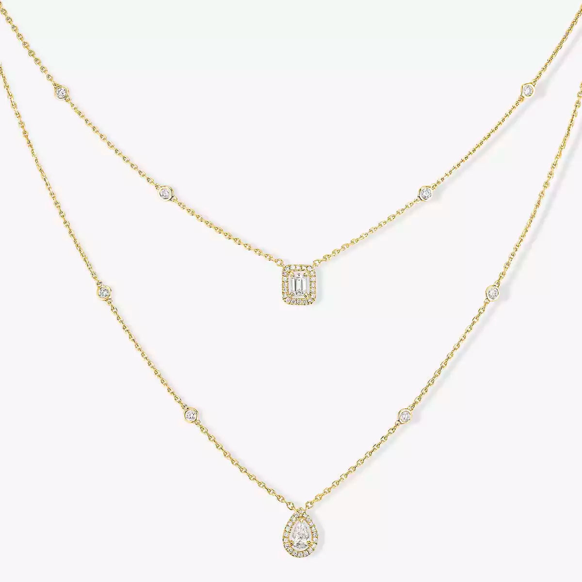 [Resenly Jewelry]Diamond Necklace My Twin 2 Rows