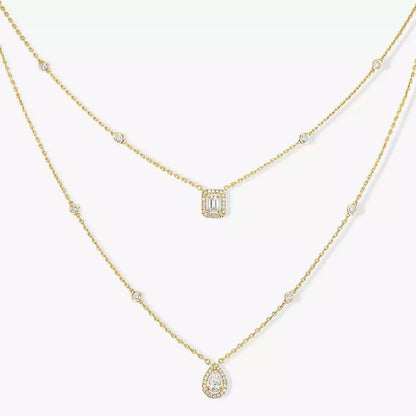 [Resenly Jewelry]Diamond Necklace My Twin 2 Rows