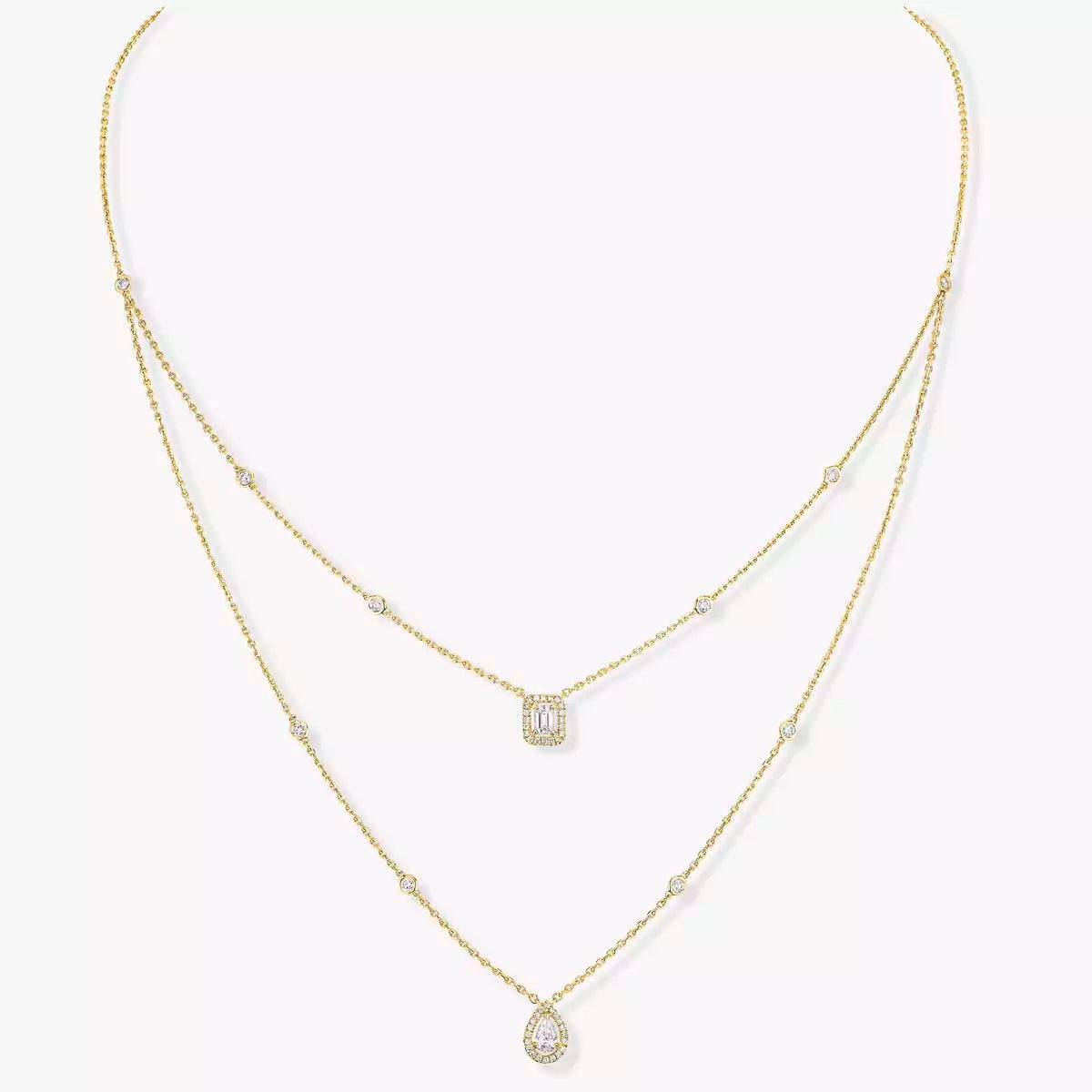 [Resenly Jewelry]Diamond Necklace My Twin 2 Rows