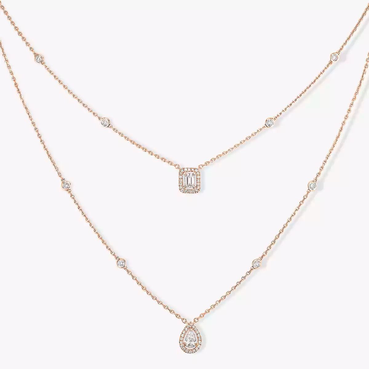 [Resenly Jewelry]Diamond Necklace My Twin 2 Rows