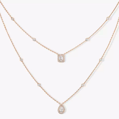 [Resenly Jewelry]Diamond Necklace My Twin 2 Rows