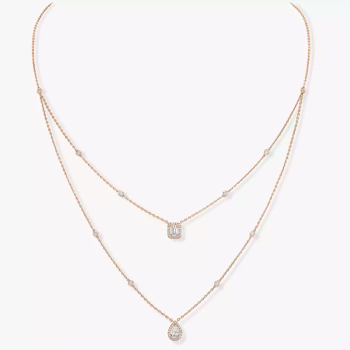 [Resenly Jewelry]Diamond Necklace My Twin 2 Rows
