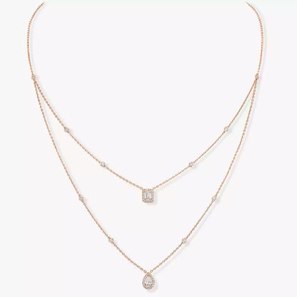 [Resenly Jewelry]Diamond Necklace My Twin 2 Rows