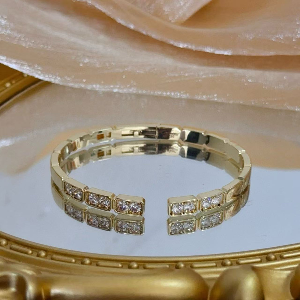 [Resenly Jewelry]LOVE DIAMOND OPEN  BRACELET