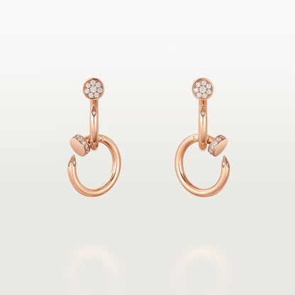 [Resenly Jewelry]JUSTE HALF DIAMOND DOUBLE EARRINGS