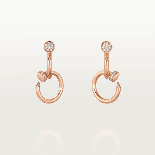 [Resenly Jewelry]JUSTE HALF DIAMOND DOUBLE EARRINGS