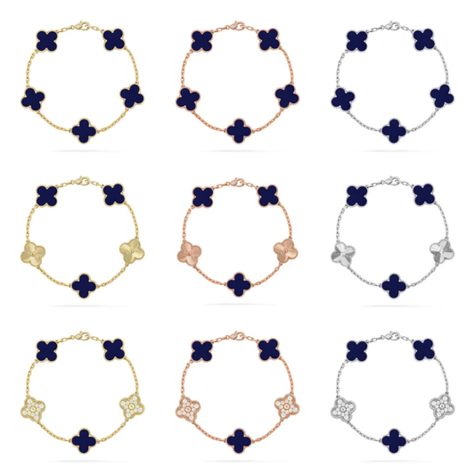 [Resenly Jewelry]CLOVER 5 MOTIF LAPIS LAZULI BRACELET COLLECTION