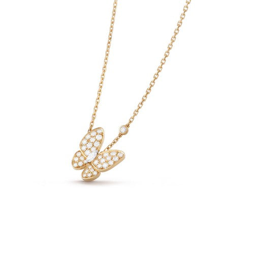 [Resenly Jewelry]BUTTERFLY DIAMOND NECKLACE