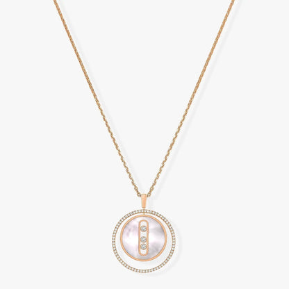 [Resenly Jewelry]LUCKY MOVE MM NACRE BLANCHE DIAMOND NECKLACE