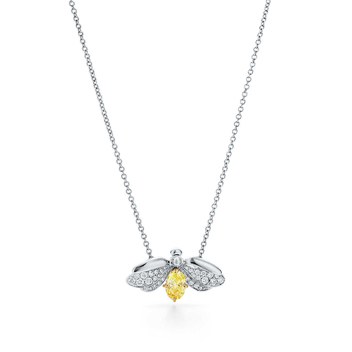 [Resenly Jewelry]PAPER FLOWERS YELLOW DIAMOND FIREFLY PENDANT
