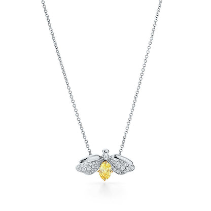 [Resenly Jewelry]PAPER FLOWERS YELLOW DIAMOND FIREFLY PENDANT