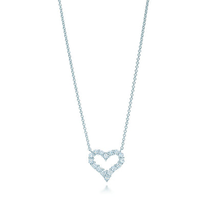 [Resenly Jewelry]HEART-SHAPED DIAMOND NECKLACE