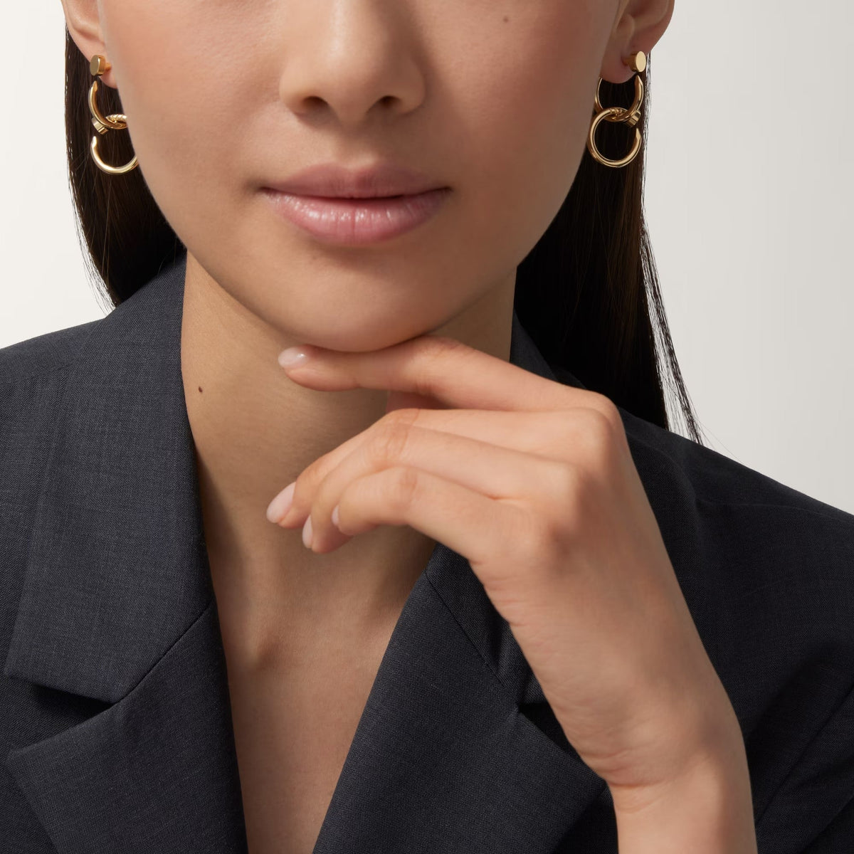 [Resenly Jewelry]JUSTE NO DIAMOND DOUBLE EARRINGS