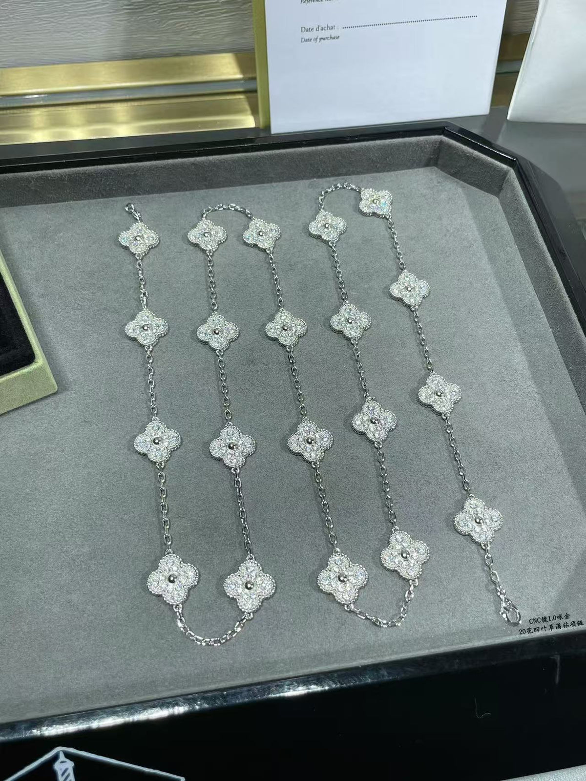 [Resenly Jewelry]CLOVER 20 MOTIFS FULL-DIAMOND NECKLACE