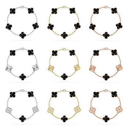 [Resenly Jewelry] CLOVER 5 MOTIF PULSAR STONE BRACELET COLLECTION
