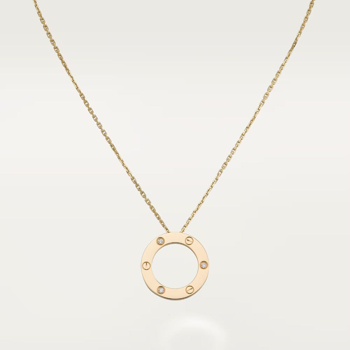 [Resenly Jewelry]LOVE NECKLACE 16MM 3 DIAMONDS