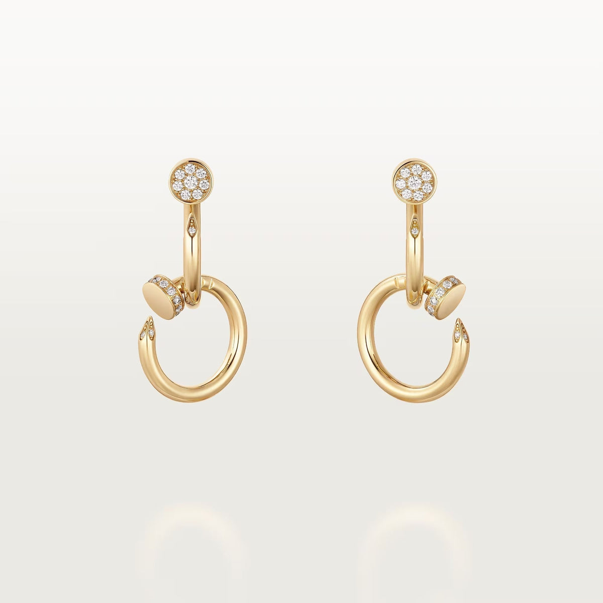 [Resenly Jewelry]JUSTE HALF DIAMOND DOUBLE EARRINGS